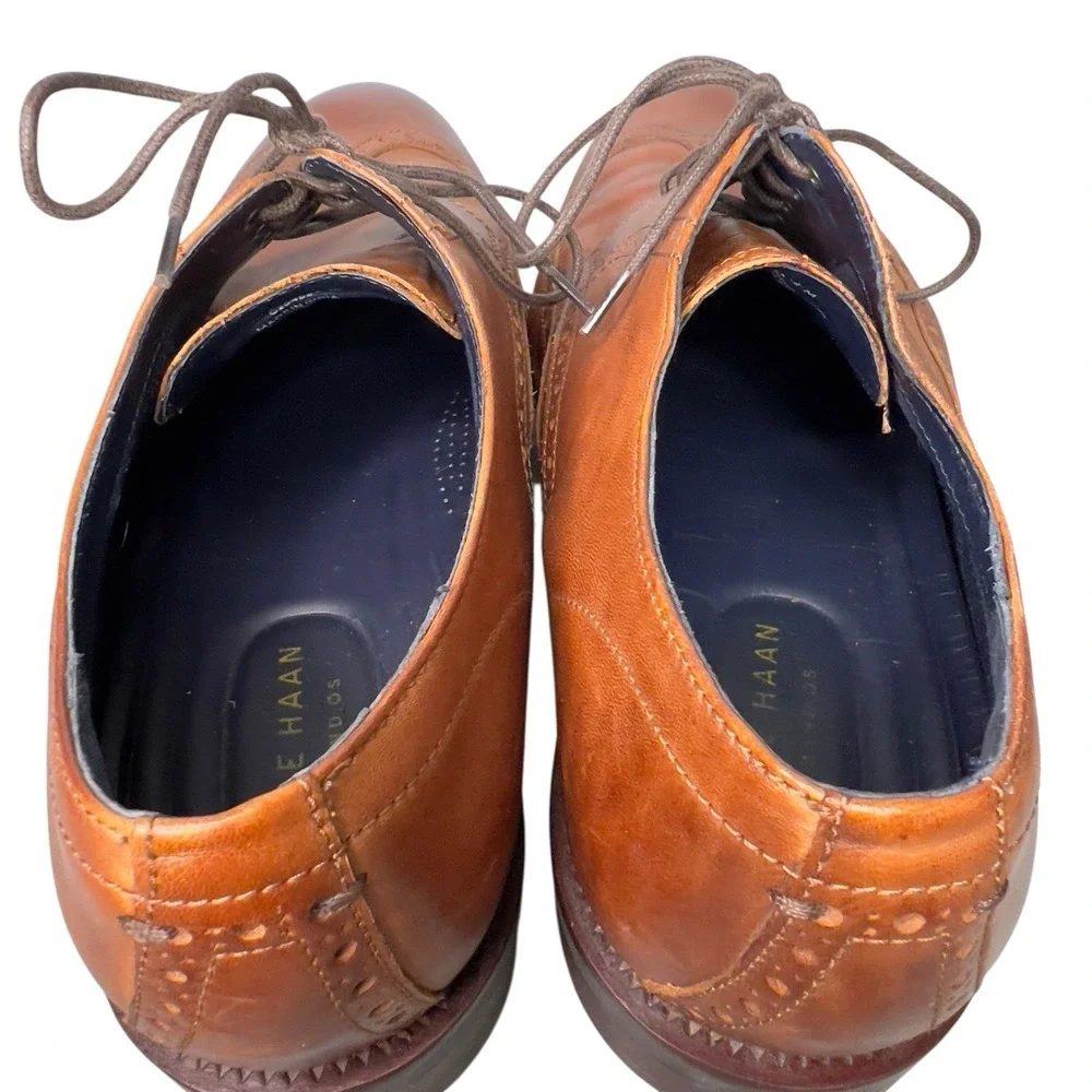 Cole Haan Wingtip Oxfords Mens 12 M Brown Watson Brogue C25458‎ Leather Shoes